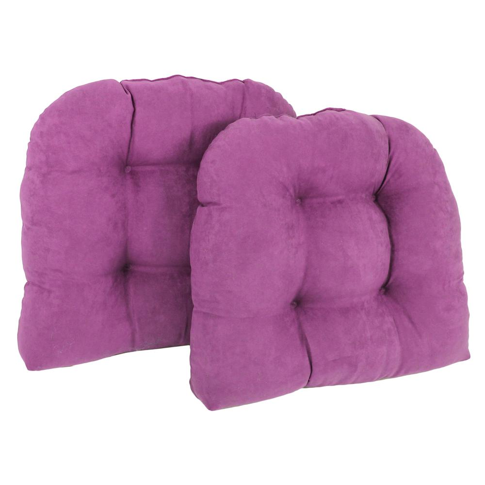 19-inch U-Shaped Microsuede Tufted Dining Chair Cushions (Set of 2)  93184-2CH-MS-UV. Picture 1