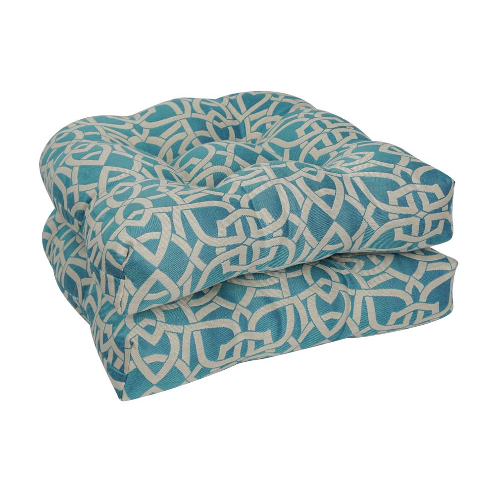 19-inch U-Shaped Premium Outdoor Tufted Dining Chair Cushions (Set of 2)  93184-2CH-PO-001. Picture 1
