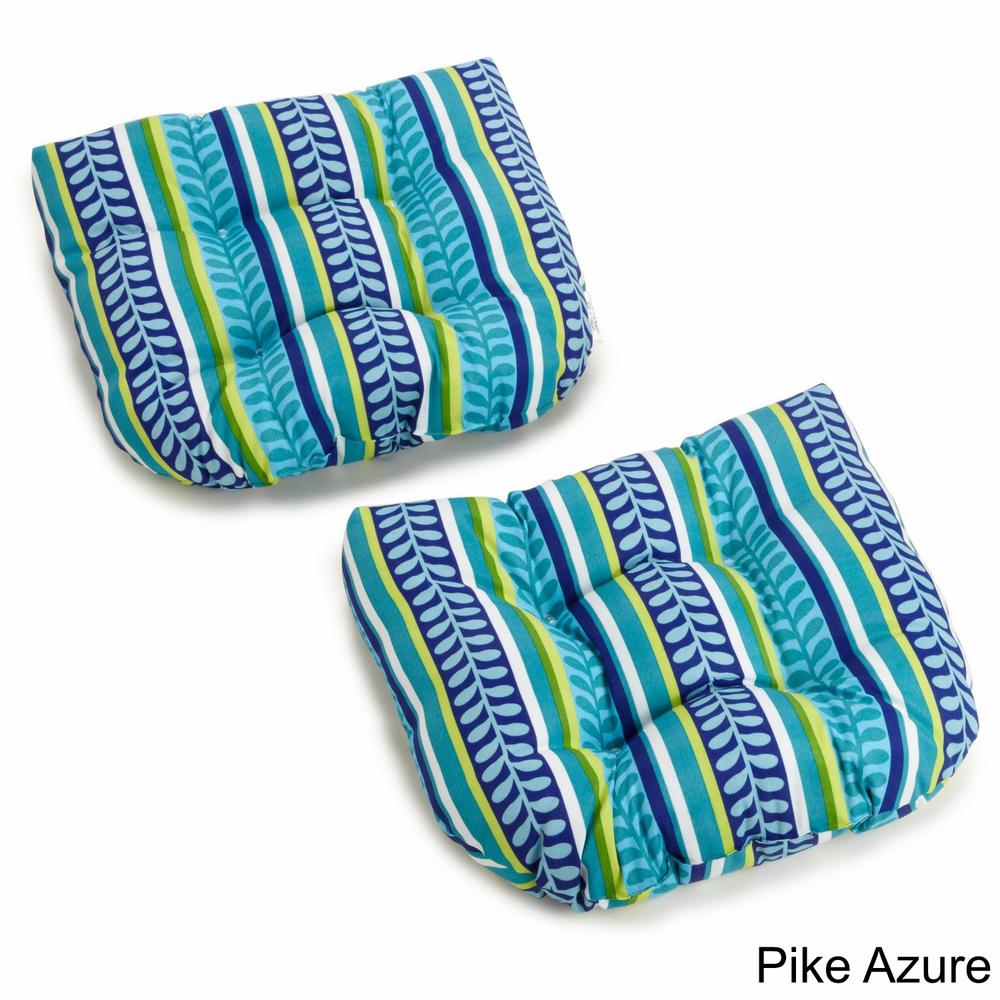 19-inch U-Shaped Outdoor Spun Polyester Tufted Dining Chair Cushion (Set of 2). The main picture.