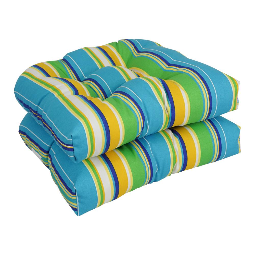 19-inch U-Shaped Patterned Spun Polyester Tufted Dining Chair Cushions (Set of 2) 93184-2CH-REO-56. Picture 1