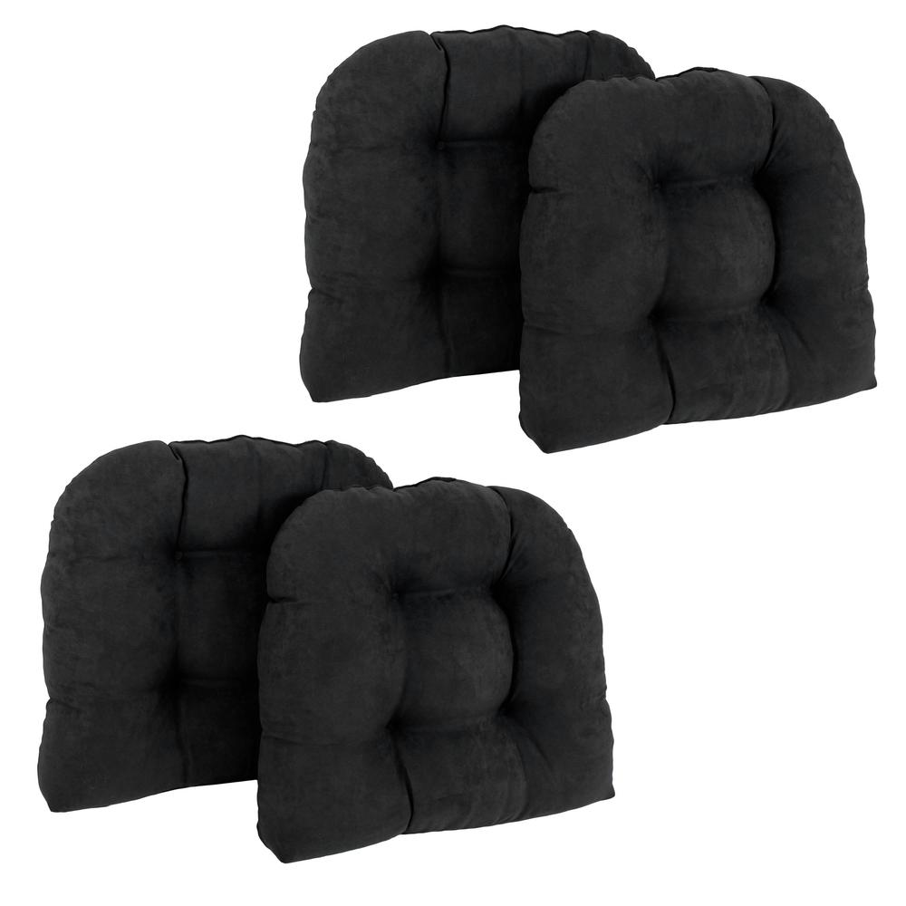 19-inch U-Shaped Micro Suede Tufted Dining Chair Cushions (Set of 4). Picture 1