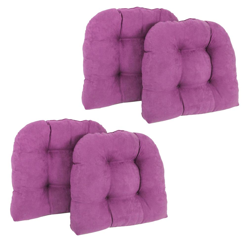 19-inch U-Shaped Microsuede Tufted Dining Chair Cushions (Set of 4) 93184-4CH-MS-UV. Picture 1