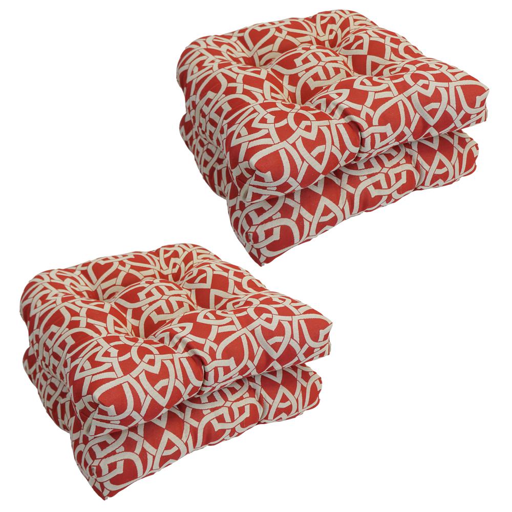 19-inch U-Shaped Premium Outdoor Tufted Dining Chair Cushions (Set of 4)  93184-4CH-PO-002. Picture 1
