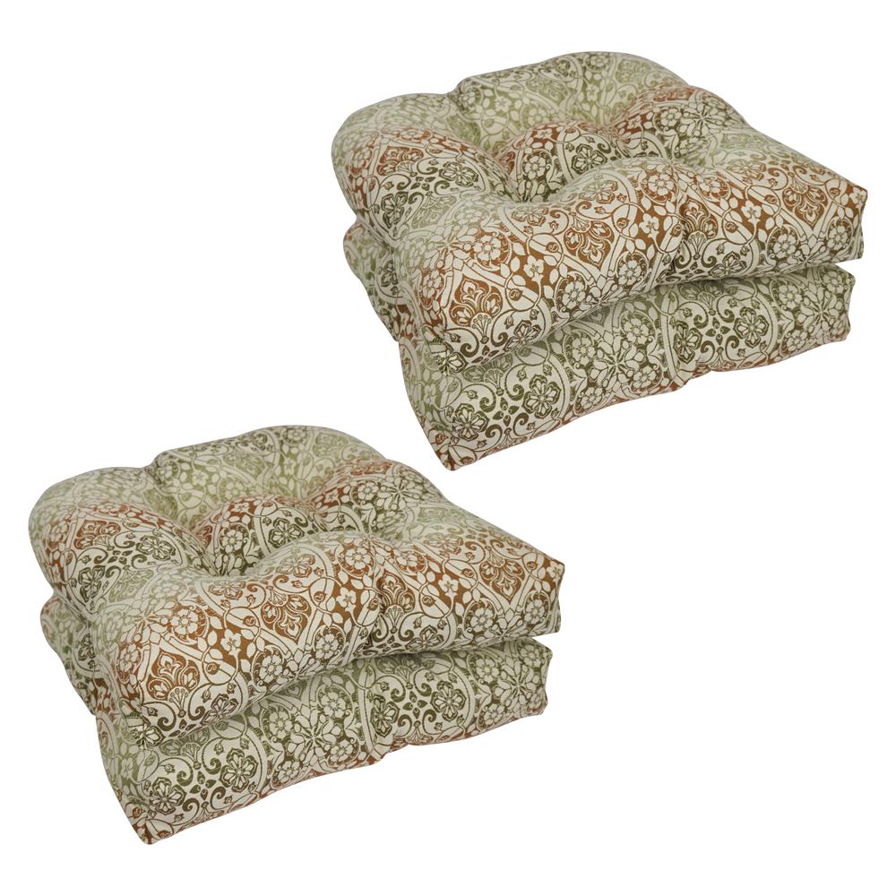 19-inch U-Shaped Premium Outdoor Tufted Dining Chair Cushions (Set of 4)  93184-4CH-PO-008. Picture 1