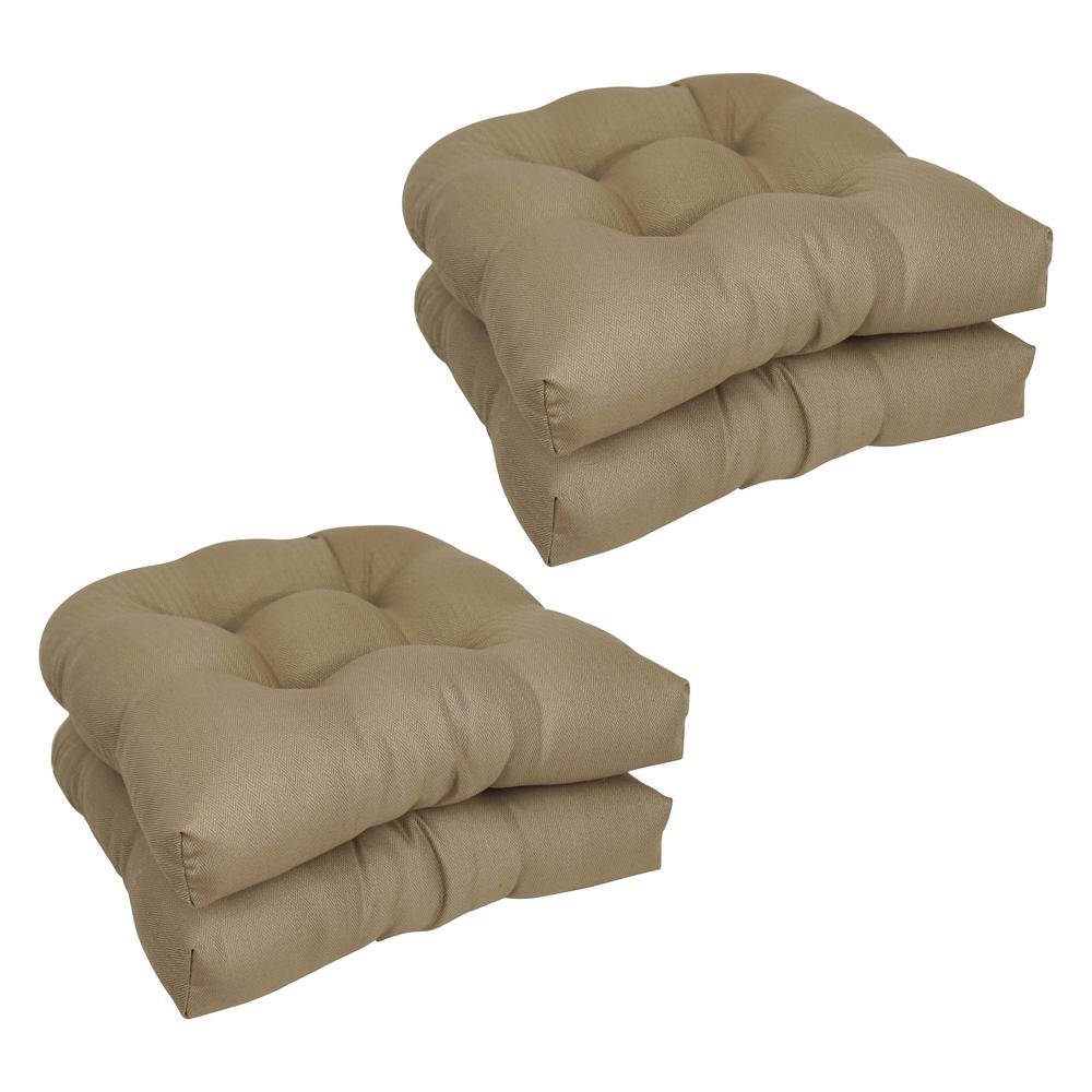 19-inch U-Shaped Premium Outdoor Tufted Dining Chair Cushions (Set of 4)  93184-4CH-PO-010. The main picture.