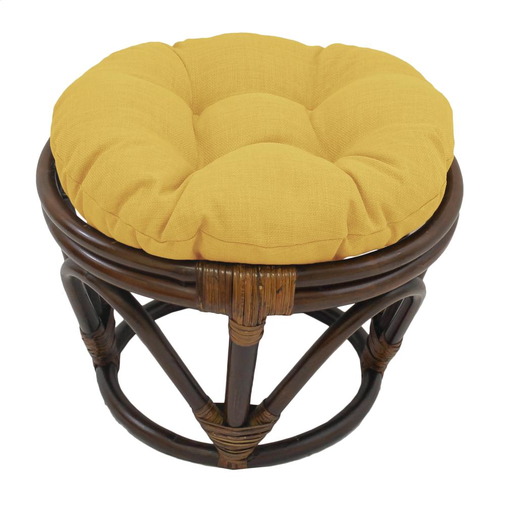 18-inch Round Solid Spun Polyester Tufted Footstool Cushion 93301-18IN-REO-SOL-03. Picture 1