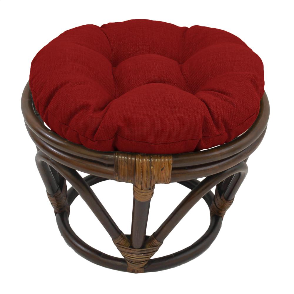 18-inch Round Solid Spun Polyester Tufted Footstool Cushion. Picture 1