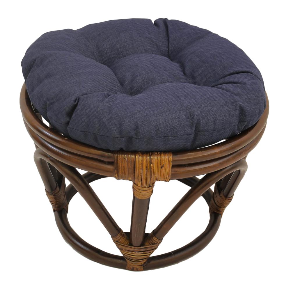 18-inch Round Spun Polyester Tufted Footstool Cushion. Picture 1