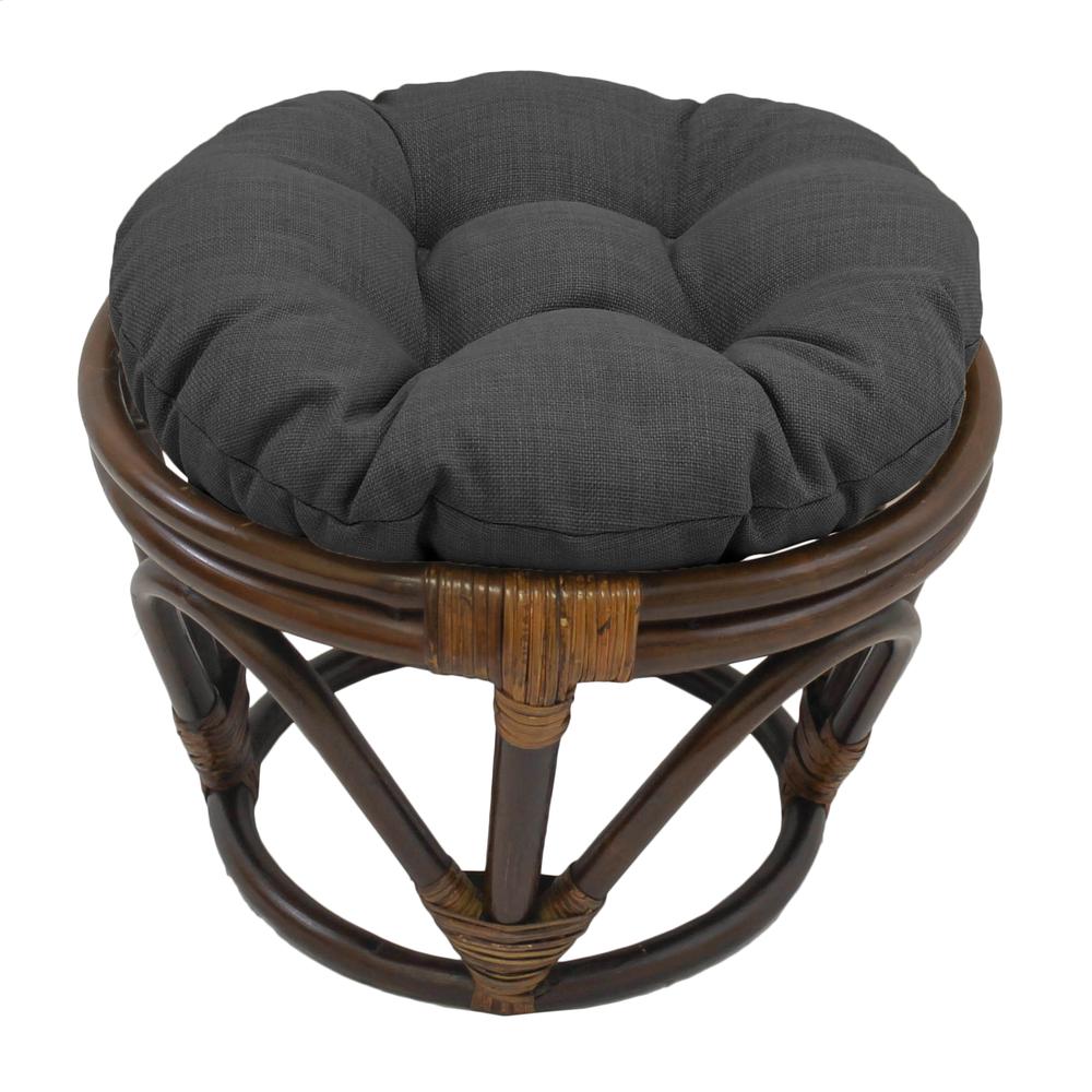 18-inch Round Solid Spun Polyester Tufted Footstool Cushion 93301-18IN-REO-SOL-15. Picture 1
