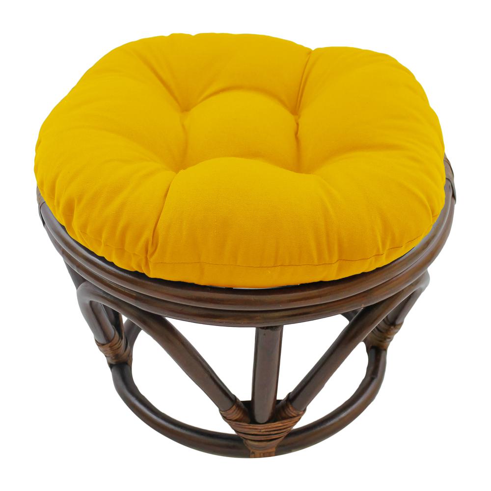 18 inch Round Solid Twill Footstool Cushion  93301-18IN-TW-SS. Picture 1