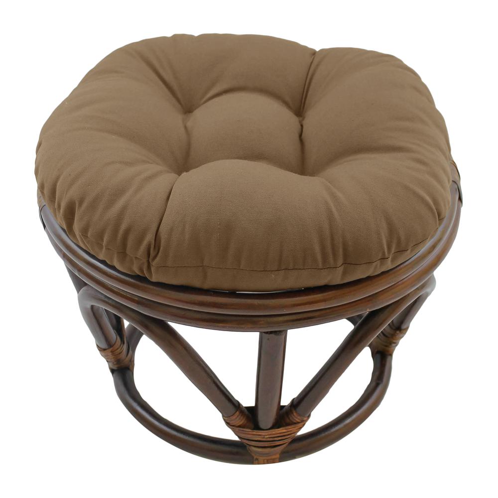 18 inch Round Solid Twill Footstool Cushion  93301-18IN-TW-TF. Picture 1