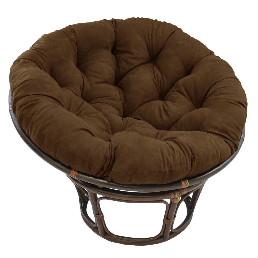 52-inch Solid Microsuede Papasan Cushion (Fits 50-inch Papasan Frame)  93302-52-MS-CH. Picture 1