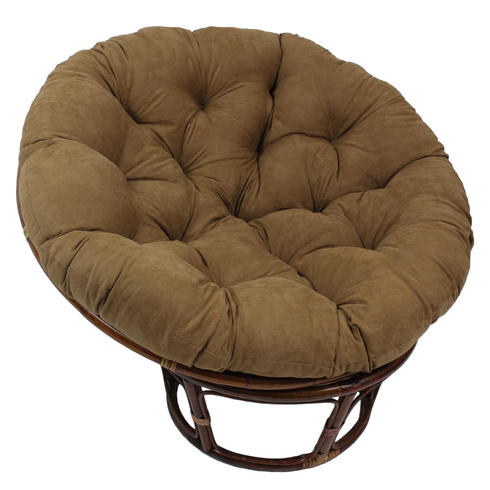 52-inch Solid Microsuede Papasan Cushion (Fits 50-inch Papasan Frame)  93302-52-MS-CM. Picture 1