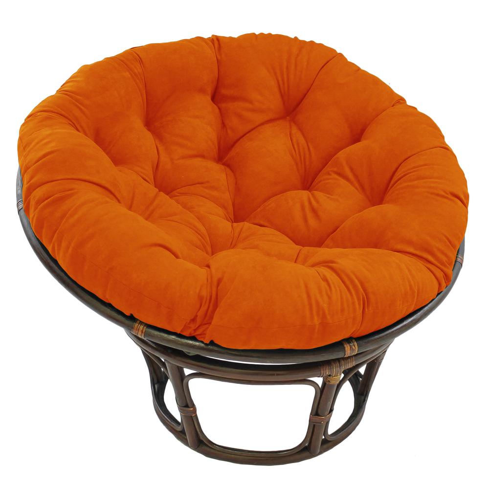 48-inch Solid Microsuede Papasan Cushion (Fits 46-inch Papasan Frame)  93302-MS-TD. Picture 1