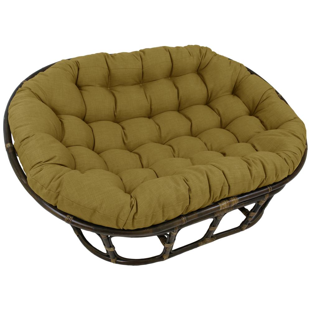 65-inch by 48-inch Solid Outdoor Spun Polyester Double Papasan Cushion  93304-REO-SOL-08. Picture 1