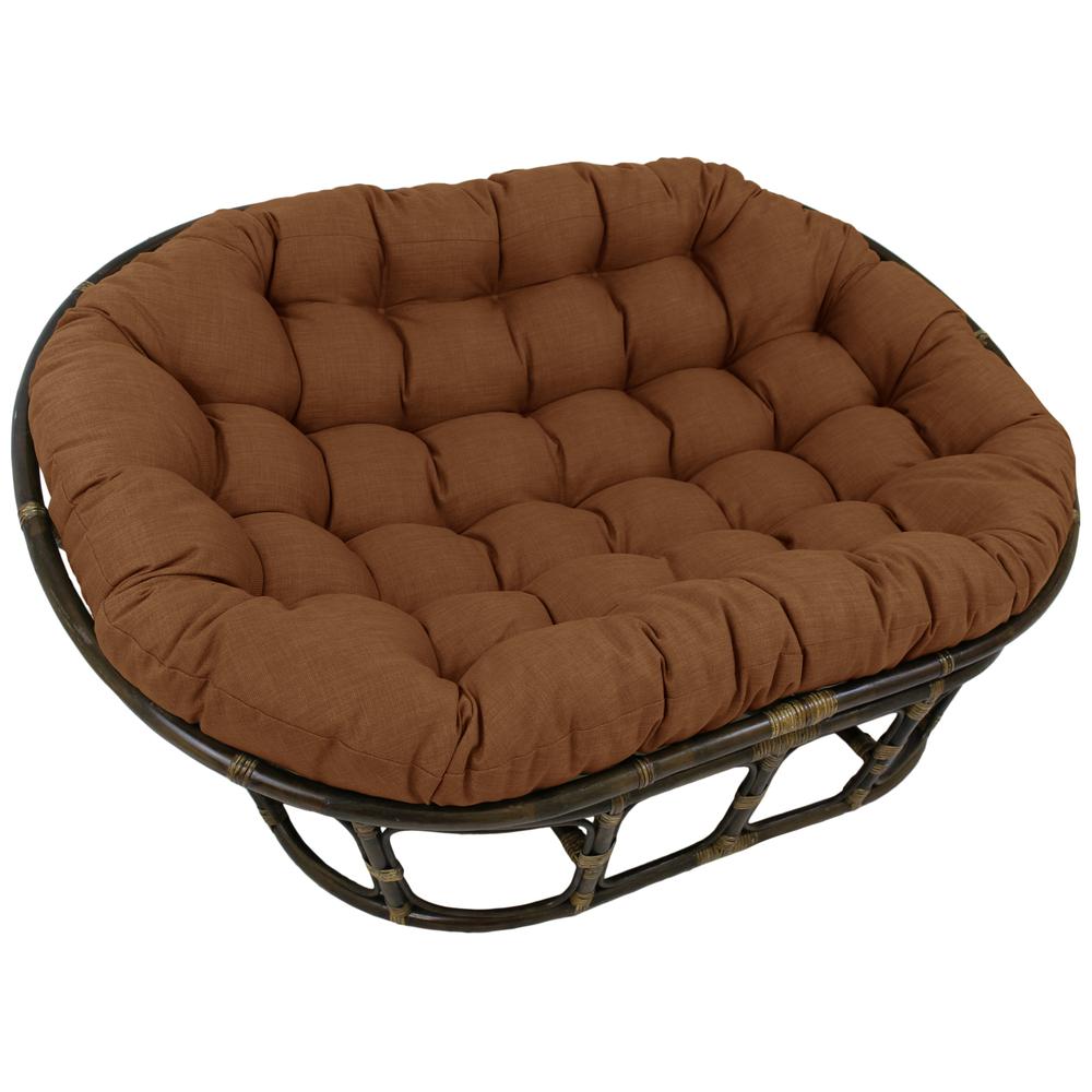 65-inch by 48-inch Solid Outdoor Spun Polyester Double Papasan Cushion  93304-REO-SOL-09. Picture 1