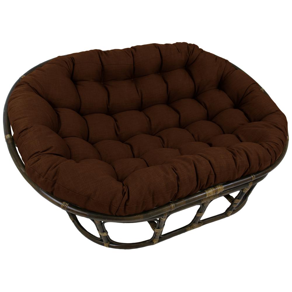 65-inch by 48-inch Solid Outdoor Spun Polyester Double Papasan Cushion  93304-REO-SOL-10. Picture 1