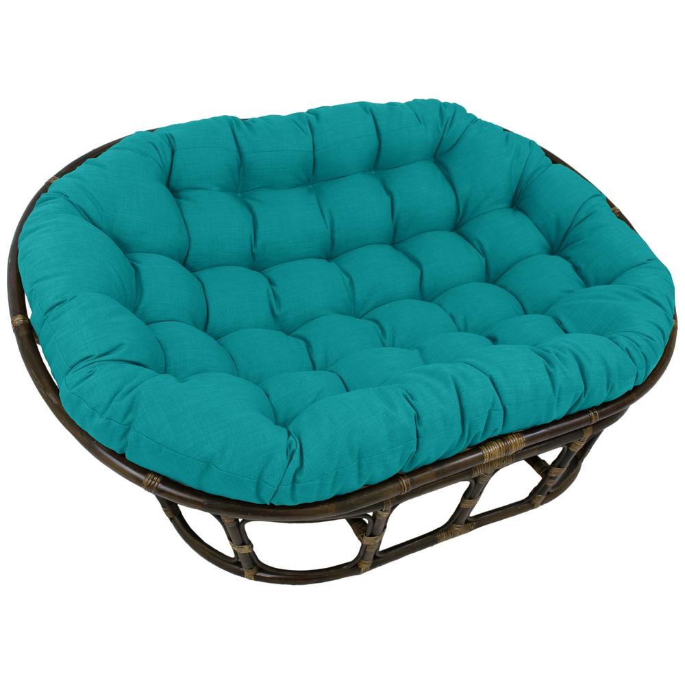 65-inch by 48-inch Solid Outdoor Spun Polyester Double Papasan Cushion  93304-REO-SOL-12. Picture 1