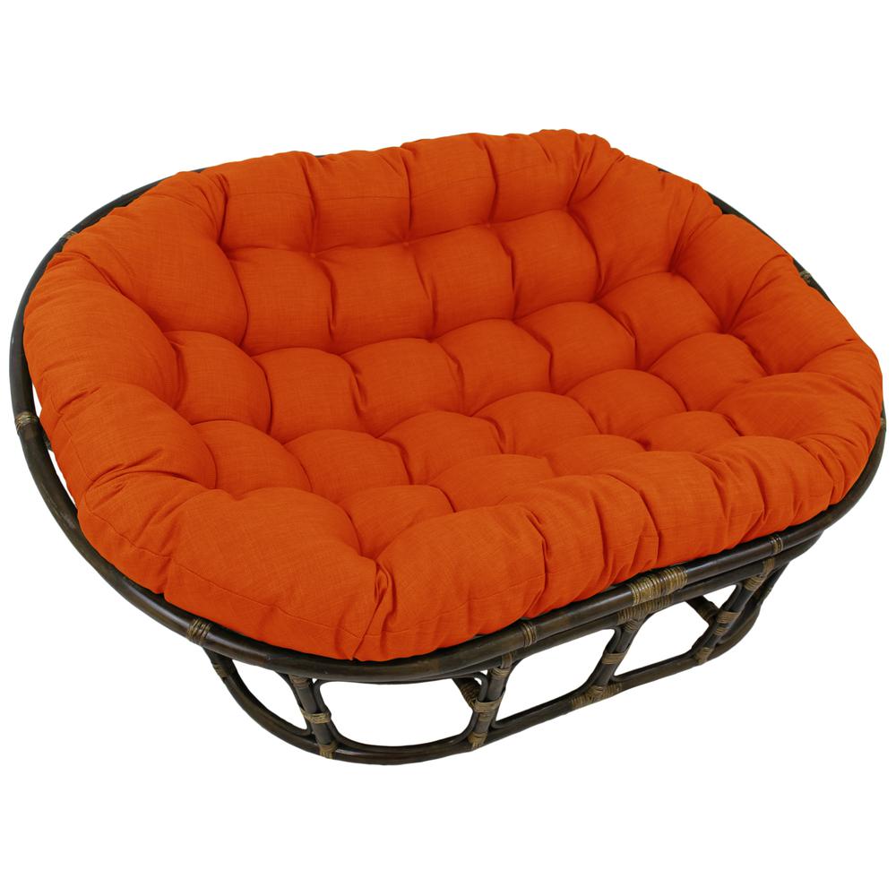 65-inch by 48-inch Solid Outdoor Spun Polyester Double Papasan Cushion  93304-REO-SOL-13. Picture 1