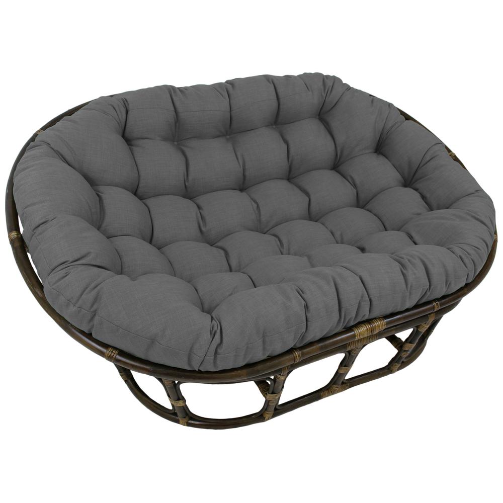65-inch by 48-inch Solid Outdoor Spun Polyester Double Papasan Cushion  93304-REO-SOL-15. Picture 1