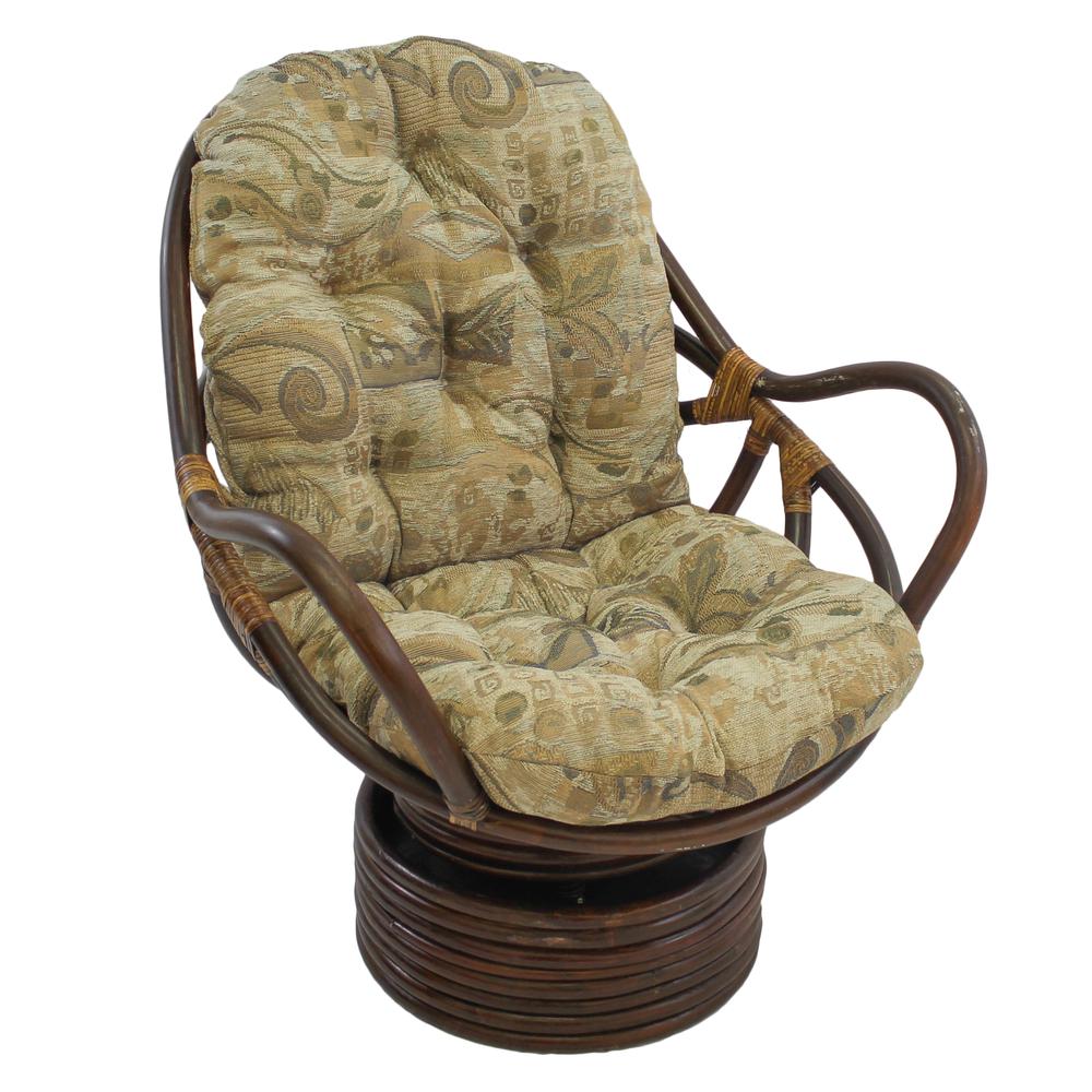 48-inch by 24-inch Jacquard Chenille Swivel Rocker Cushion. Picture 1