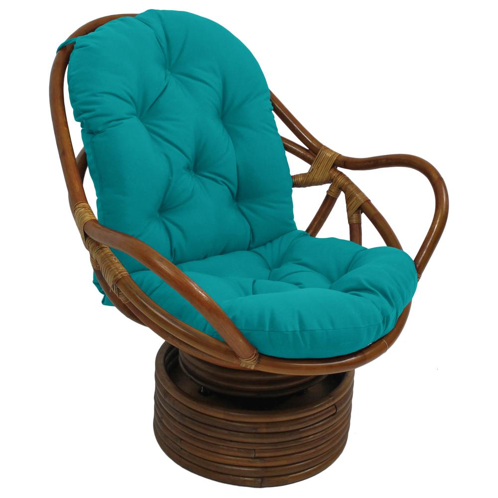 48-inch by 24-inch Solid Outdoor Spun Polyester Swivel Rocker Cushion 93310-REO-SOL-12. Picture 1