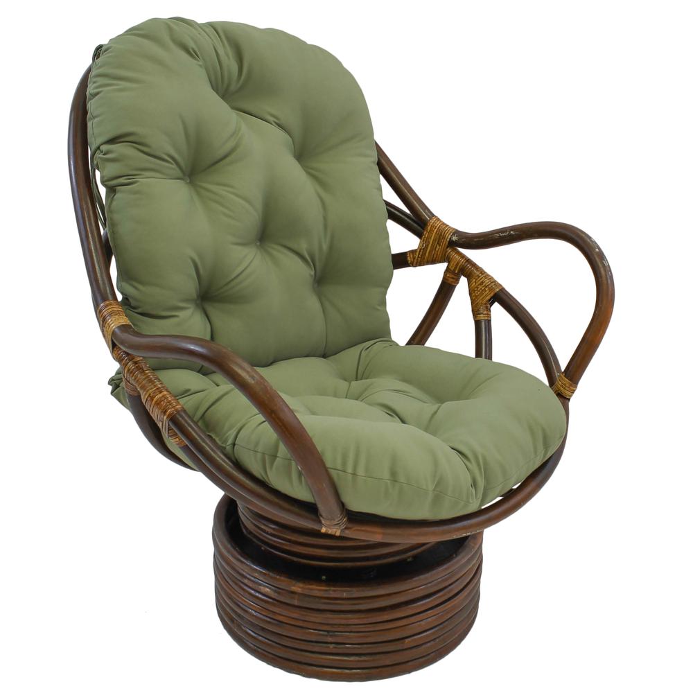 48-inch by 24-inch Solid Twill Swivel Rocker Cushion. The main picture.