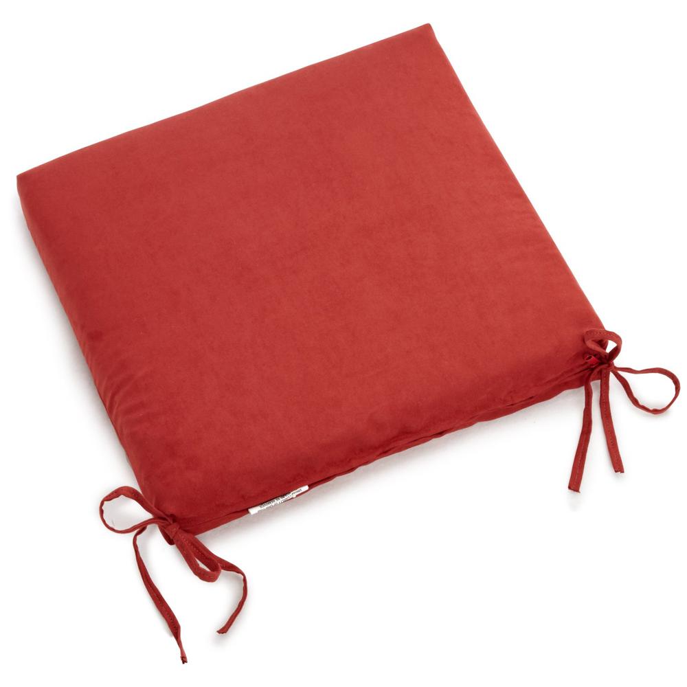 20-inch by 19-inch Solid Microsuede Chair Cushion. The main picture.