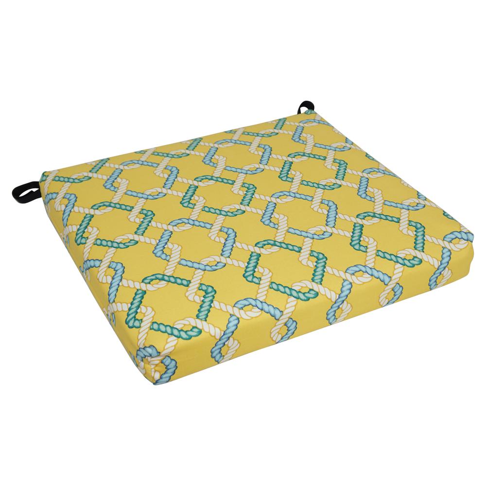 20-inch by 19-inch Patterned Outdoor Chair Cushion 93454-1CH-OD-105. Picture 1