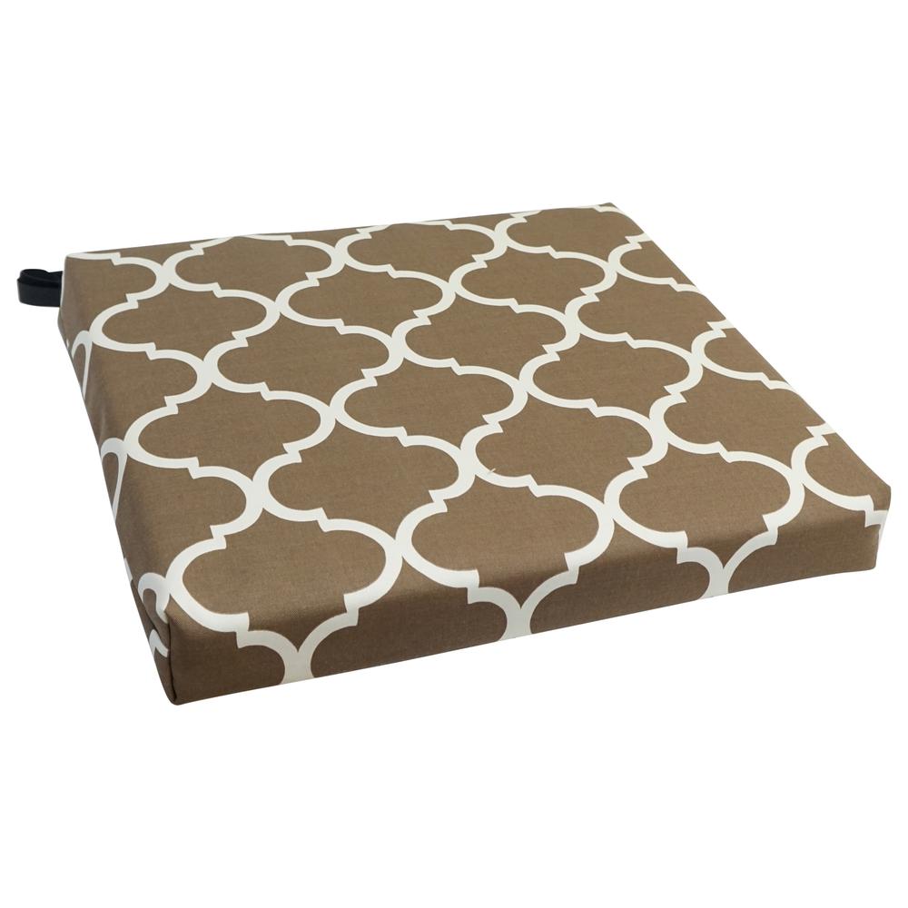20-inch by 19-inch Patterned Outdoor Chair Cushion 93454-1CH-OD-160. Picture 1