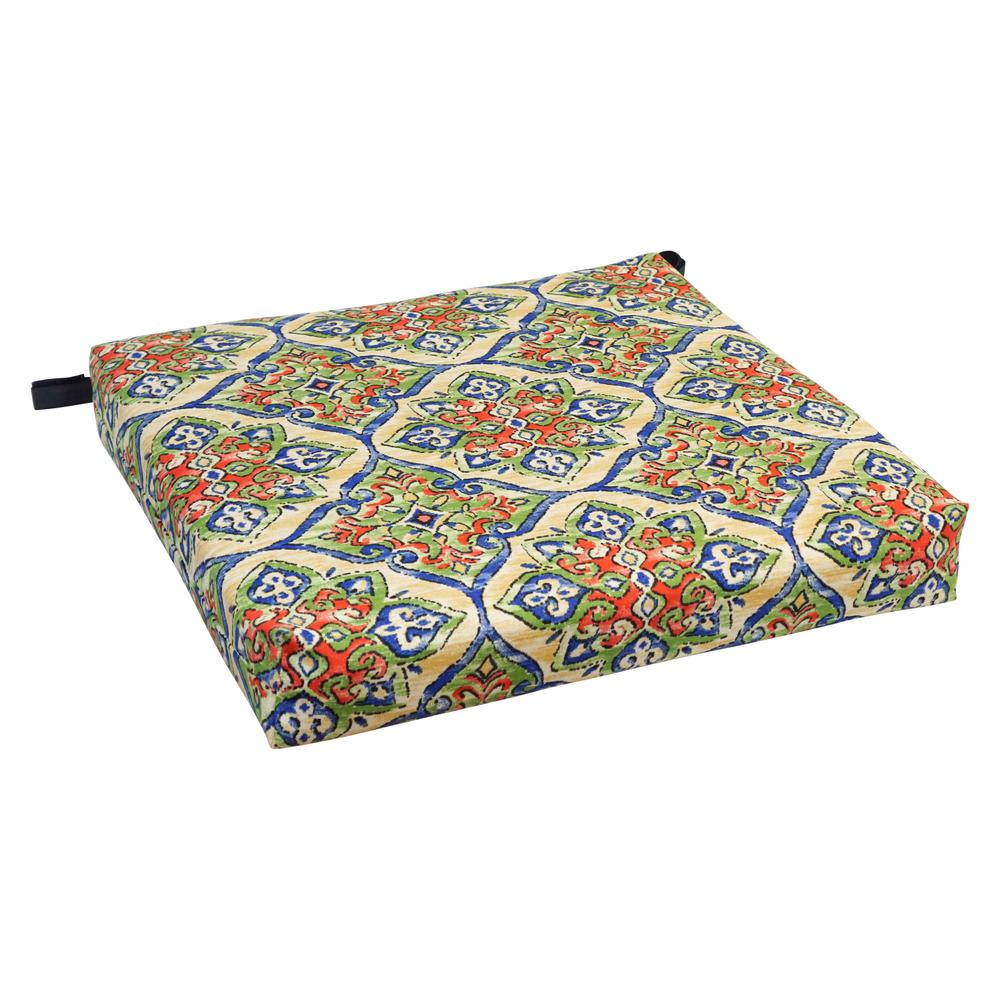 20-inch by 19-inch Patterned Outdoor Chair Cushion 93454-1CH-OD-189. Picture 1