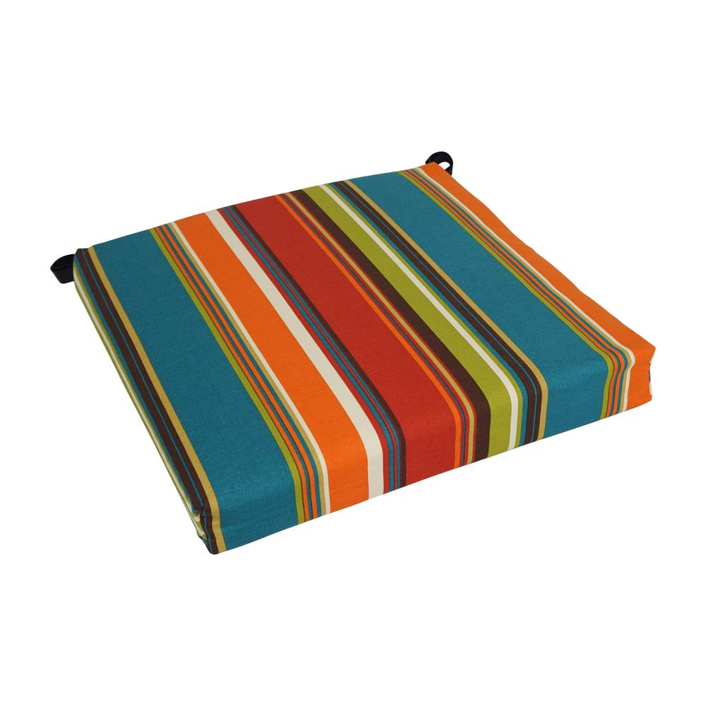 20-inch by 19-inch Patterned Outdoor Spun Polyester Chair Cushion  93454-1CH-REO-51. Picture 1