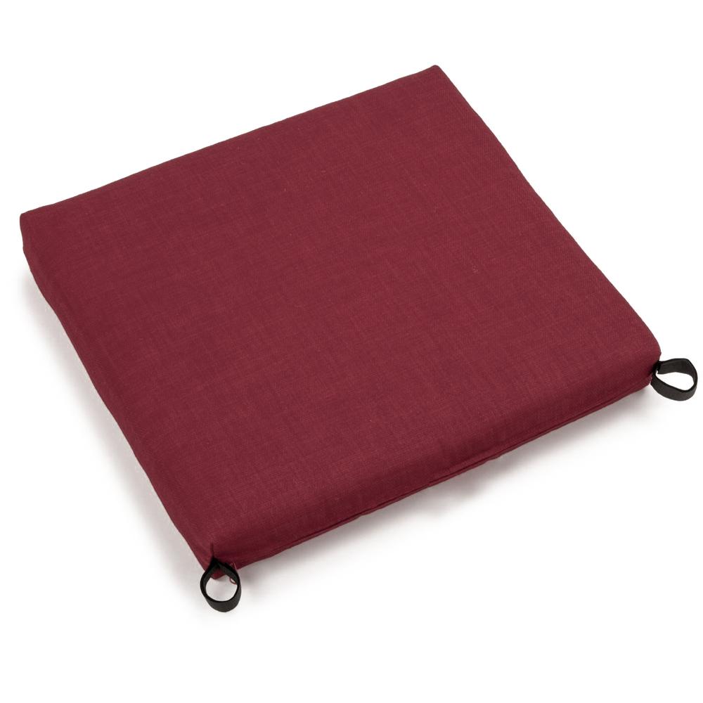 20-inch by 19-inch Solid Outdoor Spun Polyester Chair Cushion  93454-1CH-REO-SOL-17. Picture 1