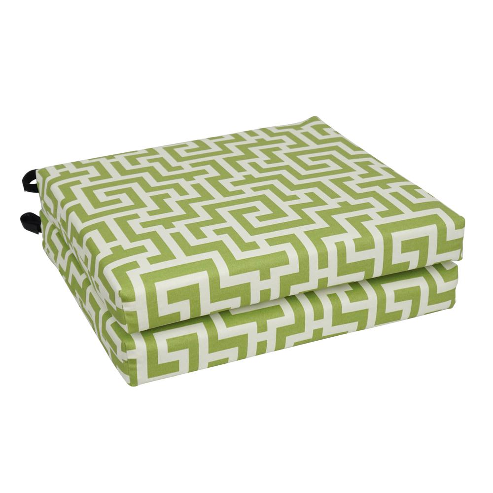 20-inch by 19-inch Patterned Outdoor Chair Cushions (Set of 2)  93454-2CH-OD-112. The main picture.