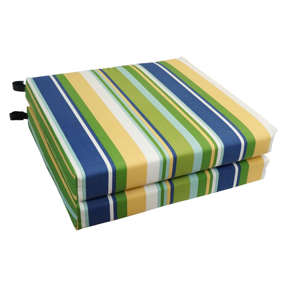 20-inch by 19-inch Patterned Outdoor Chair Cushions (Set of 2)  93454-2CH-OD-172. Picture 1