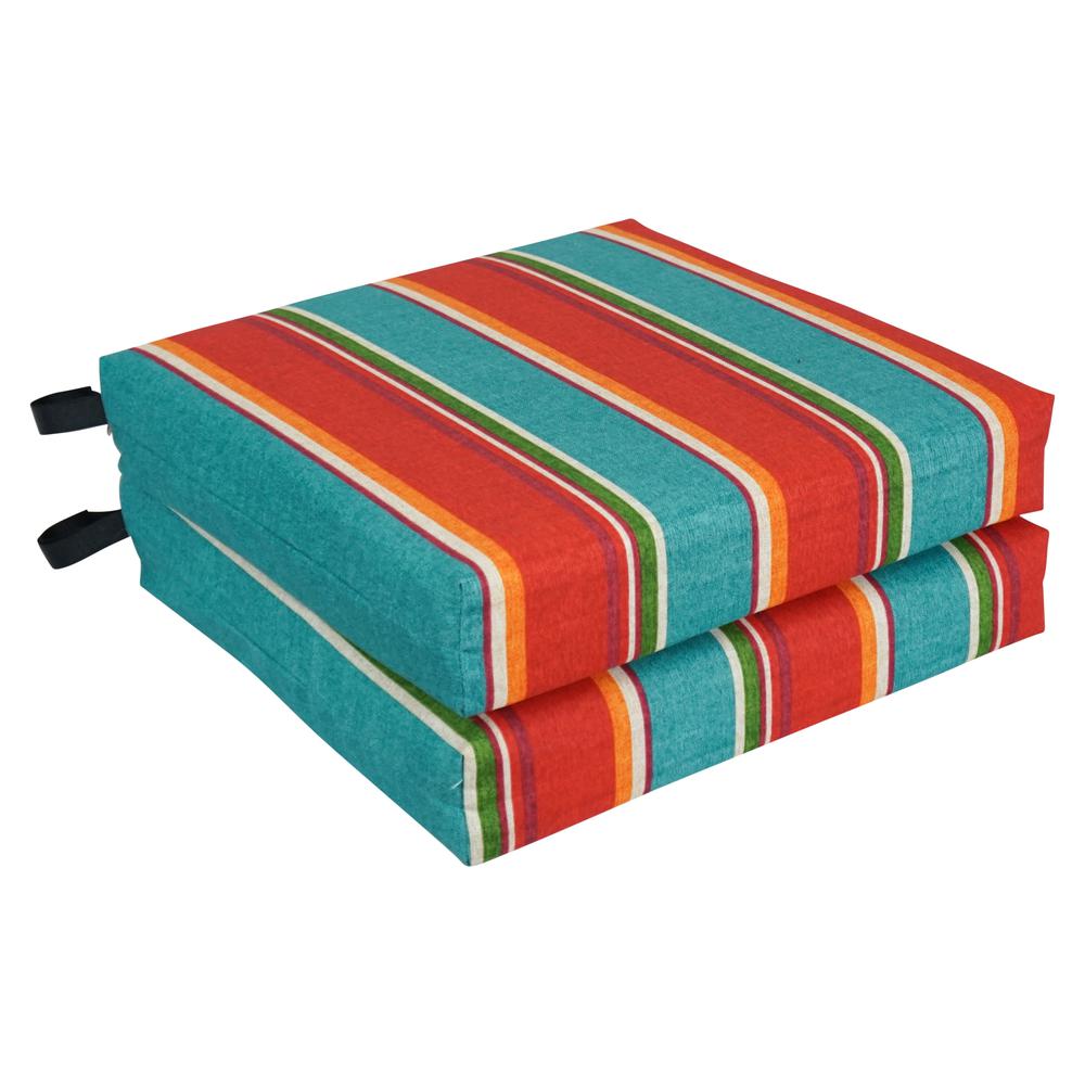 20-inch by 19-inch Patterned Outdoor Chair Cushions (Set of 2)  93454-2CH-OD-233. The main picture.