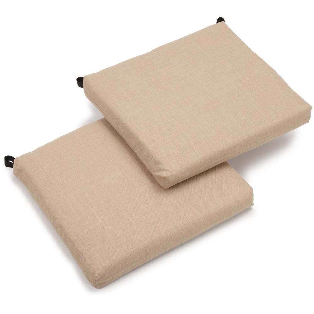 20-inch by 19-inch Spun Polyester Chair Cushion (Set of Two). Picture 1