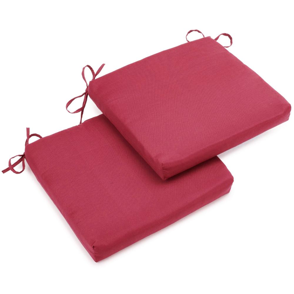 20-inch by 19-inch Solid Twill Chair Cushions (Set of 2) 93454-2CH-TW-BB. Picture 1