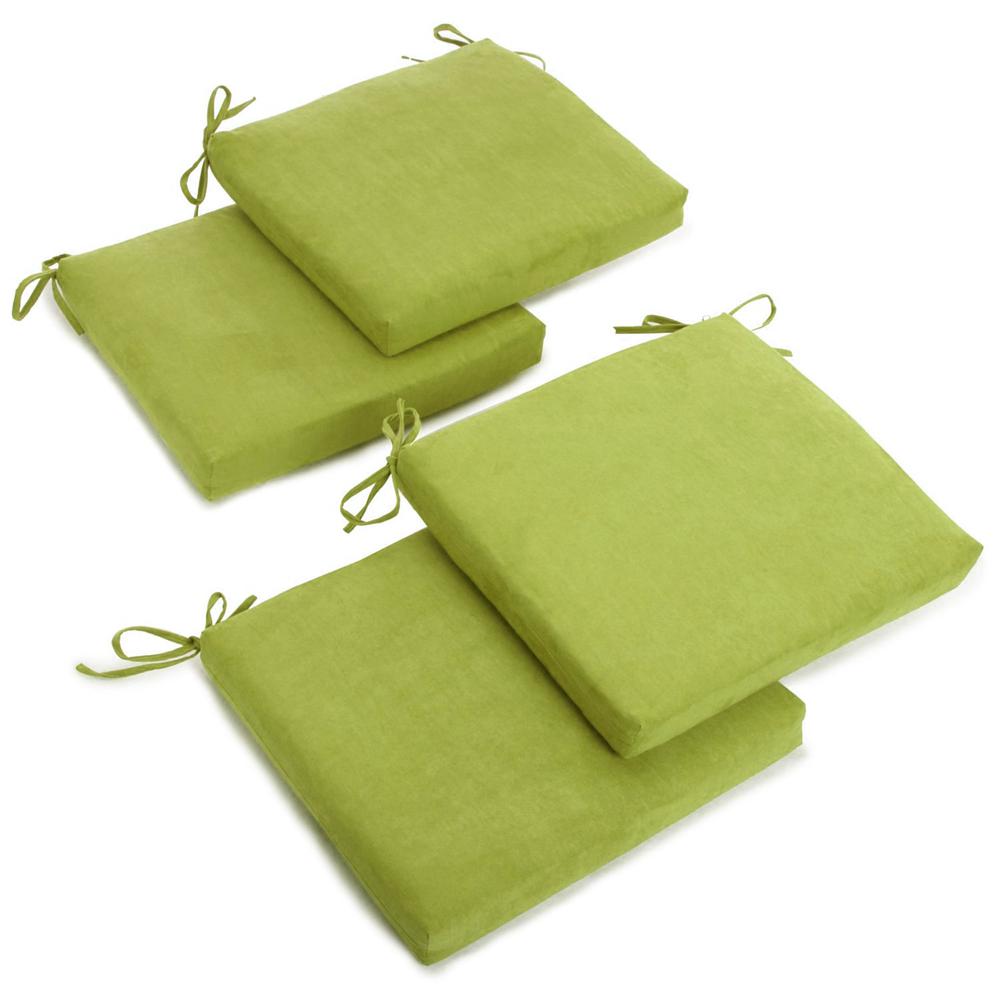20-inch by 19-inch Solid Microsuede Chair Cushions (Set of 4) 93454-4CH-MS-ML. Picture 1