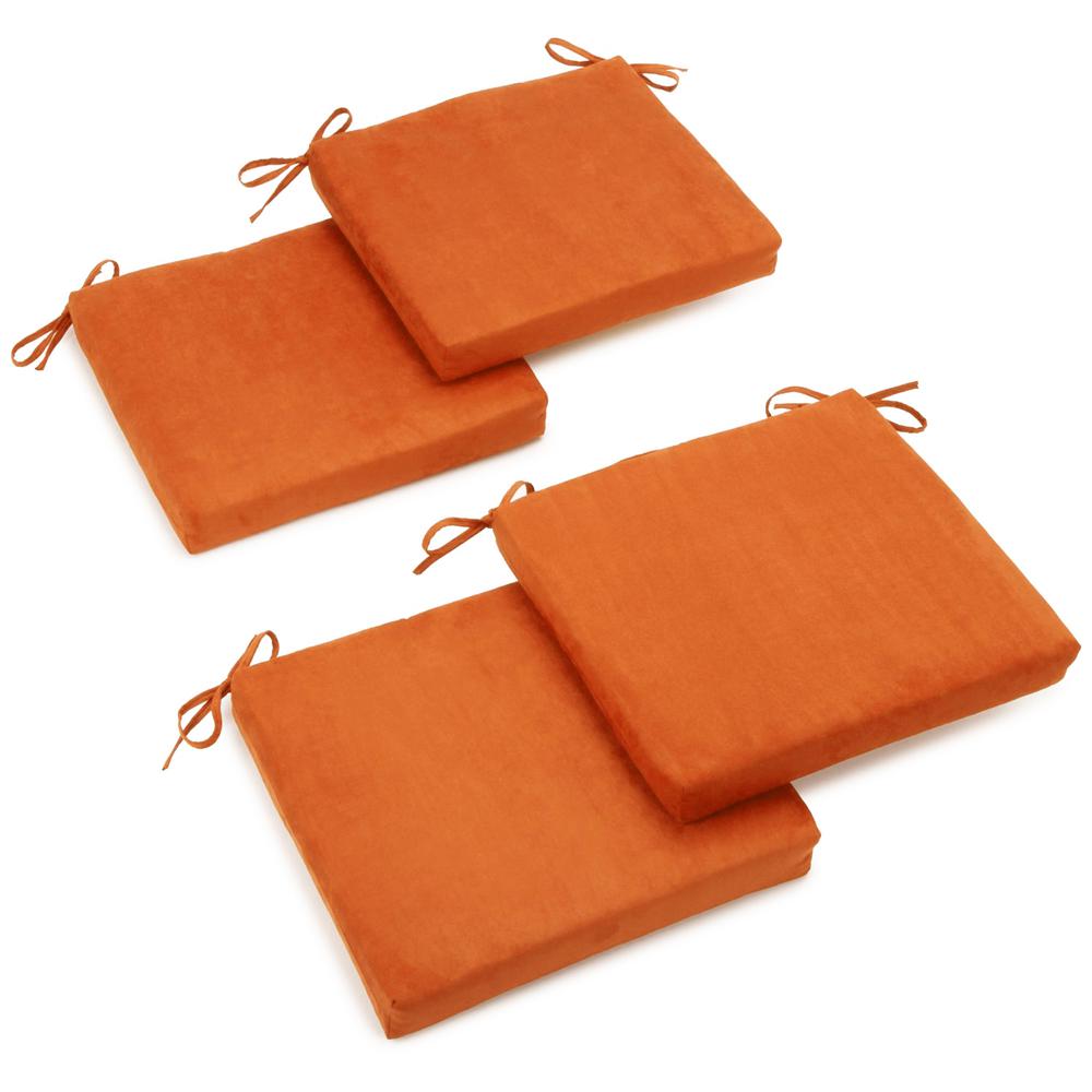 20-inch by 19-inch Solid Microsuede Chair Cushions (Set of 4) 93454-4CH-MS-TD. Picture 1