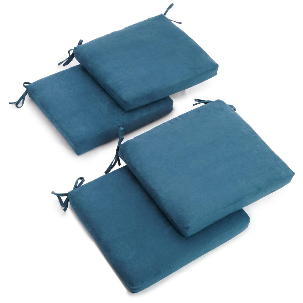 20-inch by 19-inch Solid Microsuede Chair Cushions (Set of 4) 93454-4CH-MS-TL. Picture 1
