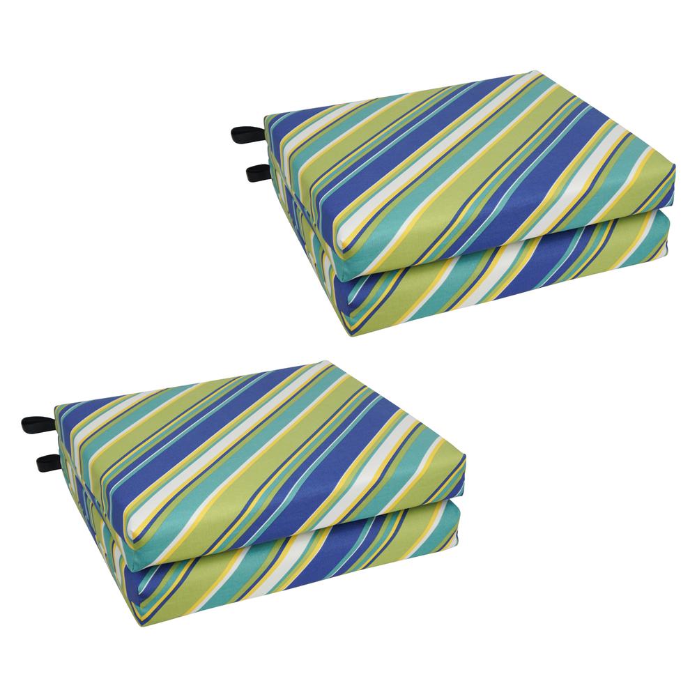 20-inch by 19-inch Patterned Outdoor Chair Cushions (Set of 4)  93454-4CH-OD-104. Picture 1