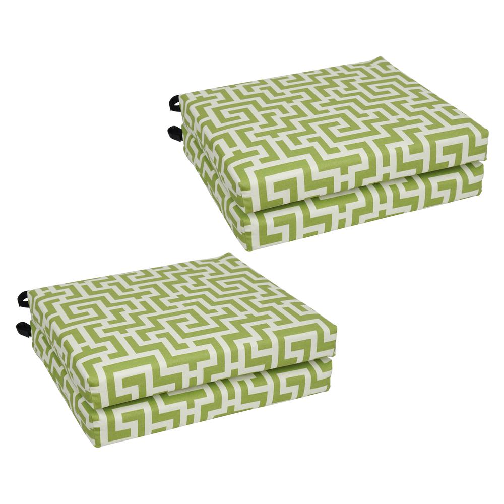 20-inch by 19-inch Patterned Outdoor Chair Cushions (Set of 4)  93454-4CH-OD-112. The main picture.