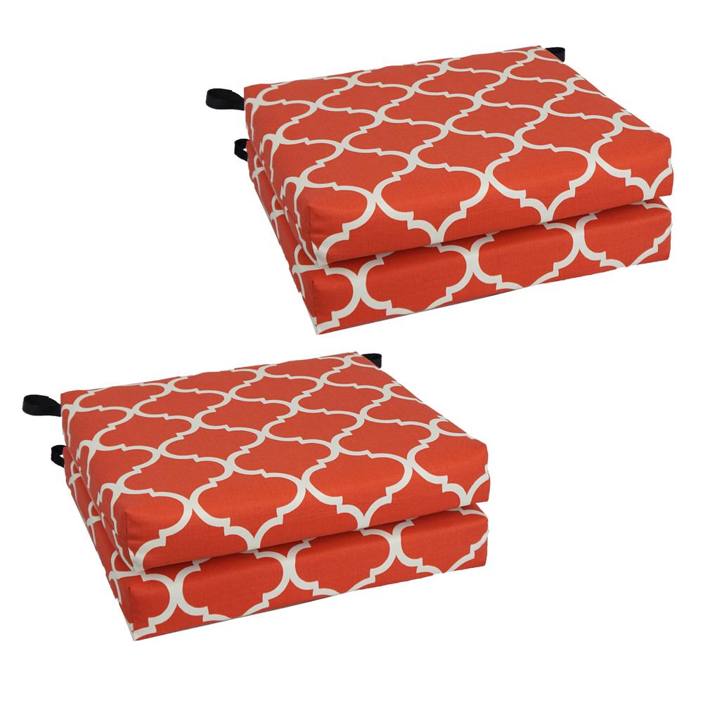 20-inch by 19-inch Patterned Outdoor Chair Cushions (Set of 4)  93454-4CH-OD-159. Picture 1