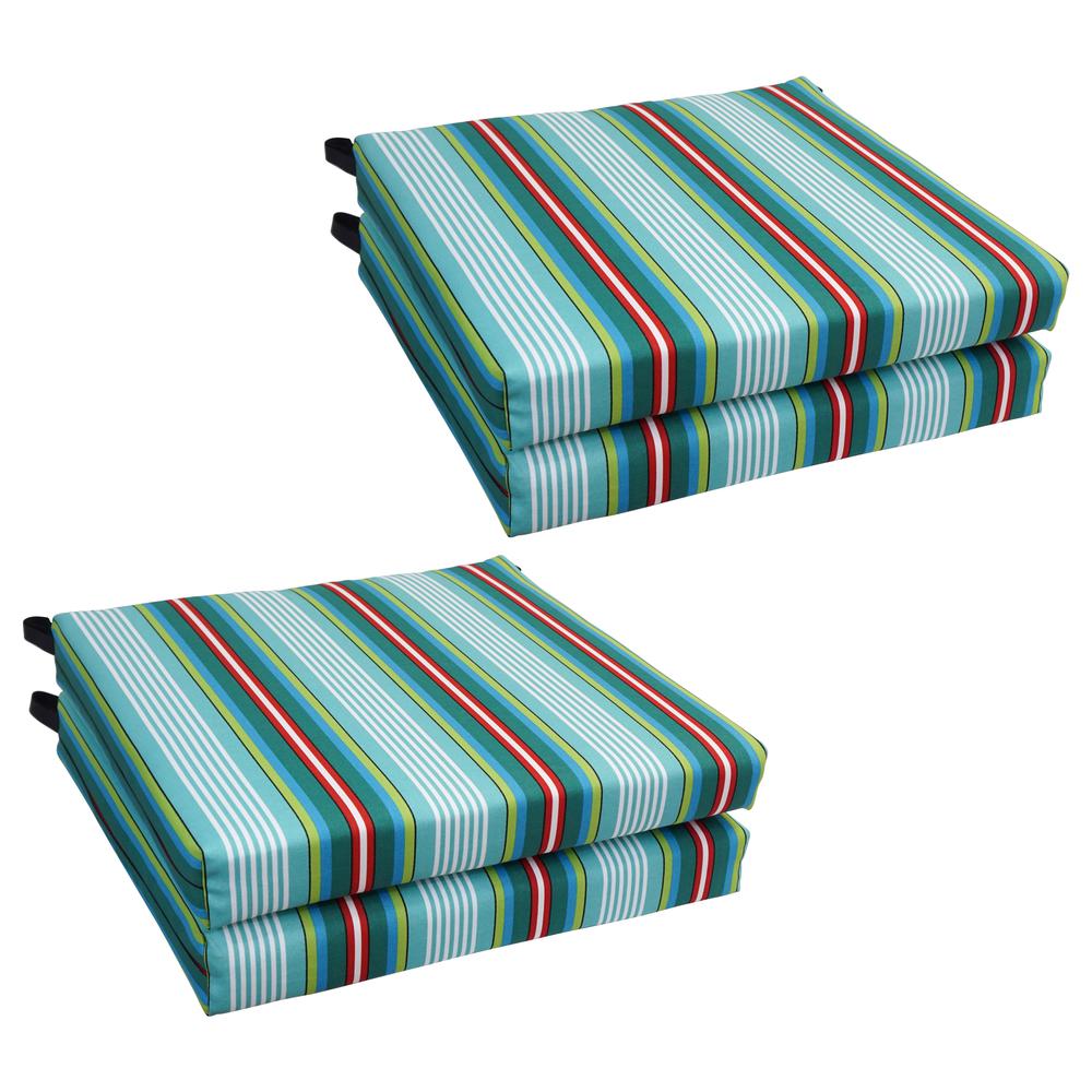 20-inch by 19-inch Patterned Outdoor Chair Cushions (Set of 4)  93454-4CH-OD-195. Picture 1