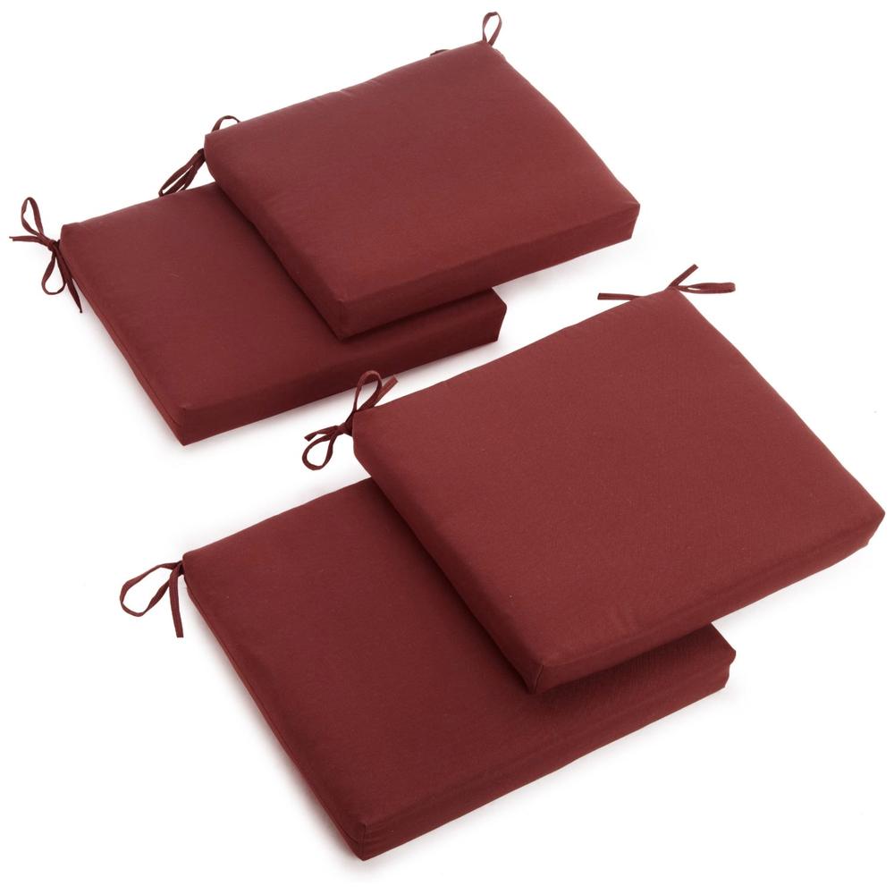 20-inch by 19-inch Solid Twill Chair Cushions (Set of 4)  93454-4CH-TW-RR. Picture 1