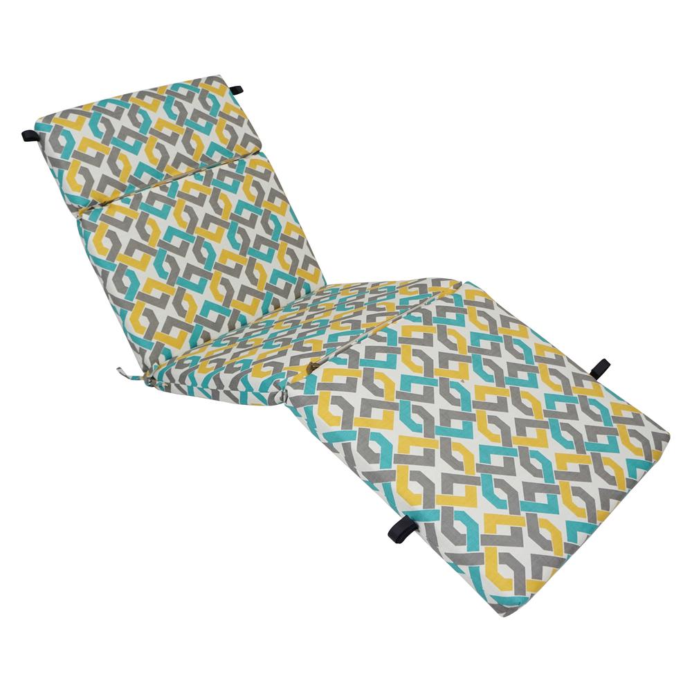 72-inch by 24-inch Polyester Outdoor Chaise Lounge Cushion 93475-OD-186. Picture 1