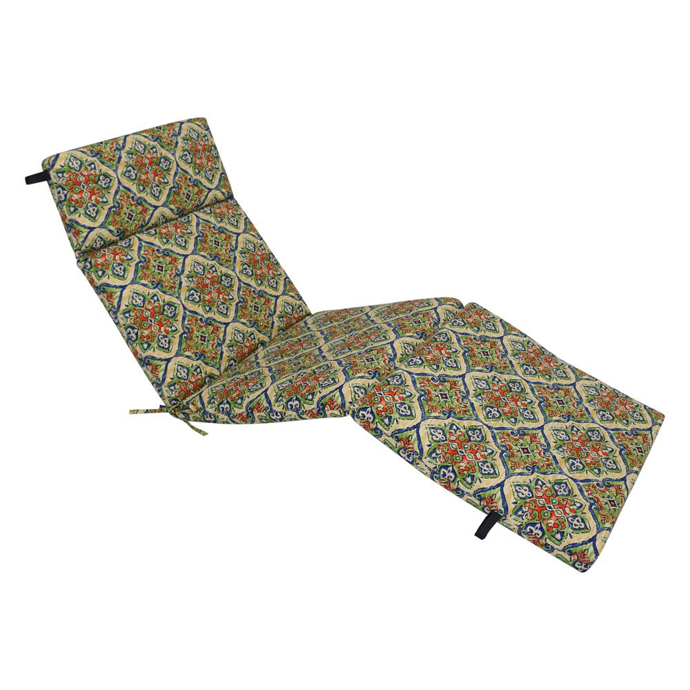 72-inch by 24-inch Polyester Outdoor Chaise Lounge Cushion 93475-OD-189. Picture 1