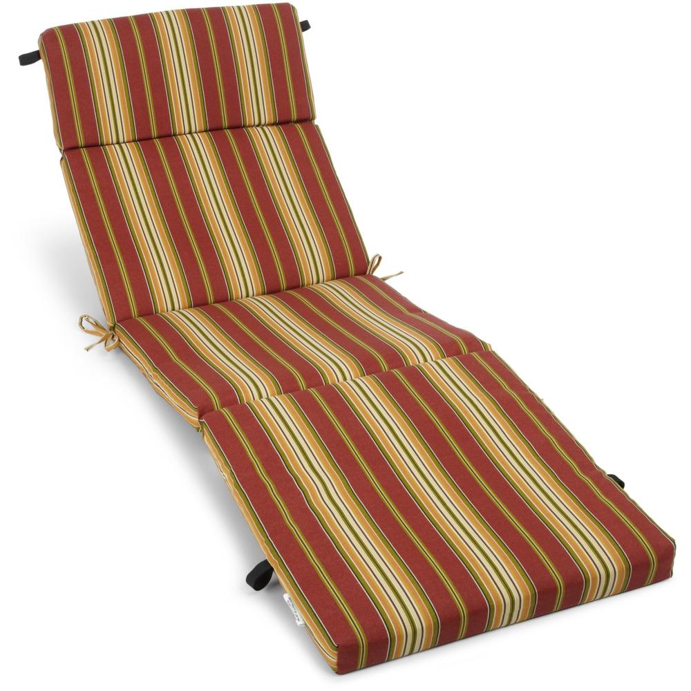 72-inch by 24-inch Patterned Polyester Outdoor Chaise Lounge Cushion 93475-REO-17. Picture 1
