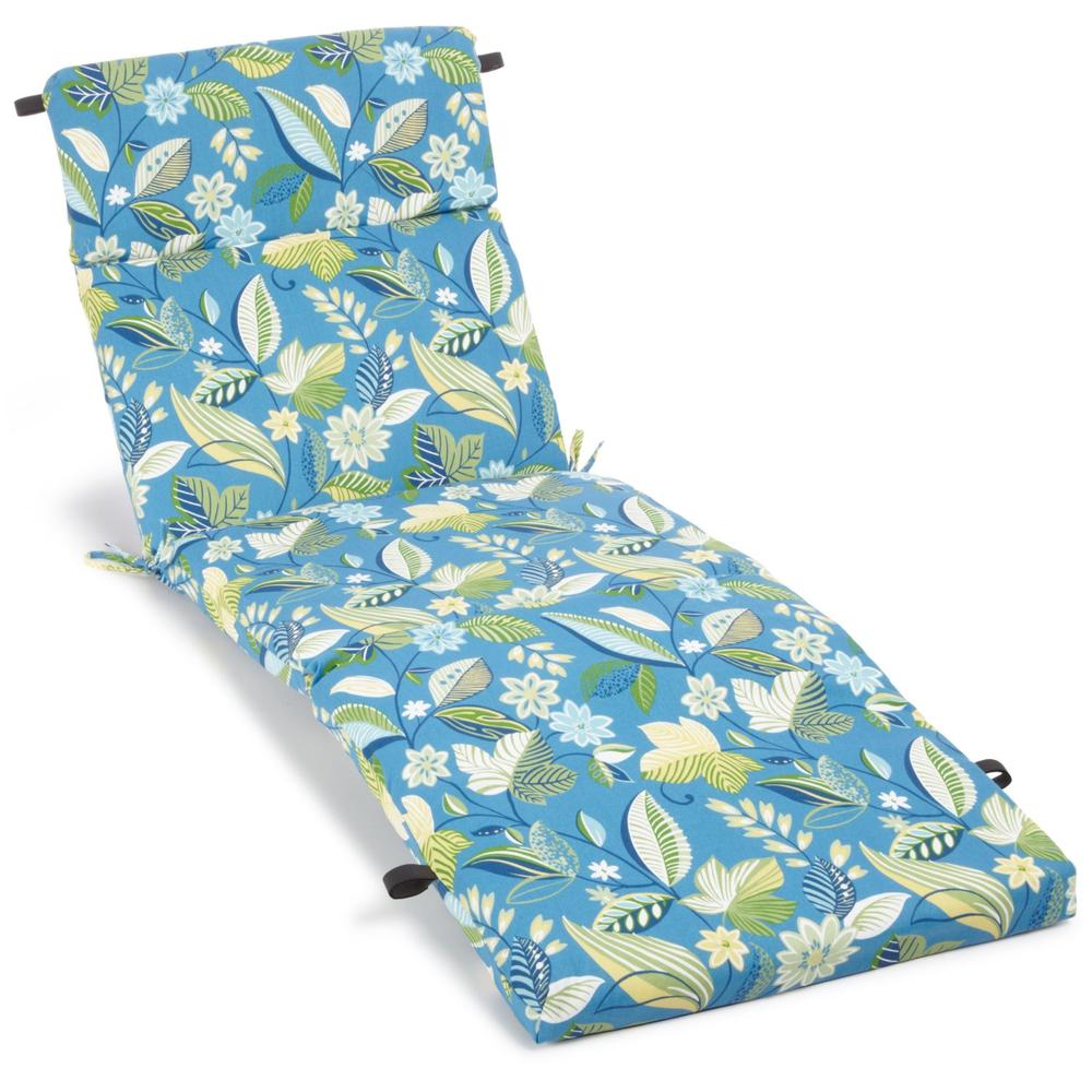 72-inch by 24-inch Patterned Polyester Outdoor Chaise Lounge Cushion 93475-REO-28. Picture 1